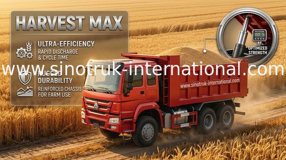 รถบรรทุกดินชนิดยกเท SINOTRUK Golden Prince 6X4 336HP LHD 25tons ZZ3251N3641W