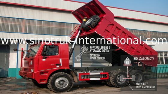 SINOTRUK HOWO รถเทรลเลอร์มืออาชีพที่มีเครื่องยนต์ WD615.47 371HP