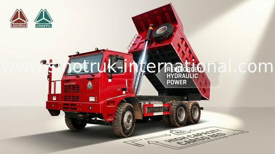 รถดัมพ์ SINOTRUK HOWO 70 การทำเหมืองแร่ 10wheels 371HP 70tons ZZ5707S3640AJ