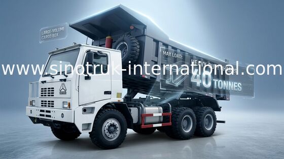 HOWO SINOTRUK รถบรรทุกเทรลเลอร์รถบรรทุกขนาดใหญ่ที่มีกำลังการผลิตสูง