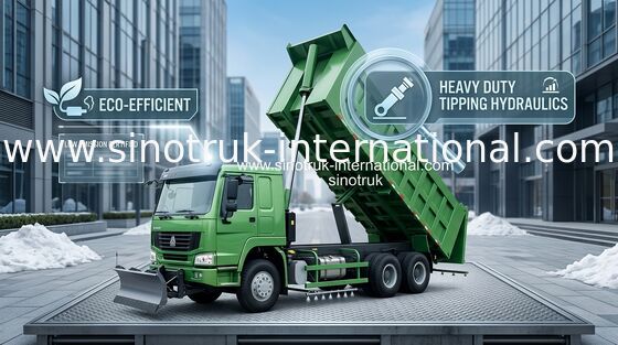 SINOTRUK HOWO รถดัมพ์ 371HP 8X4 LHD 31-60tons 20-30CBM ZZ3317N3867W