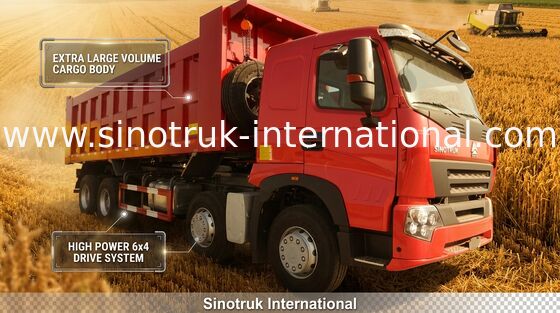 SINOTRUK HOWO A7 371HP รถดั้มพ์ดินสำหรับงานก่อสร้าง ZZ3317N3867N1