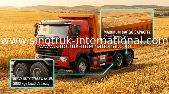รถดัมพ์ SINOTRUK HOWO A7 336HP สำหรับอุตสาหกรรมเหมืองแร่ ZZ3257N3847N1