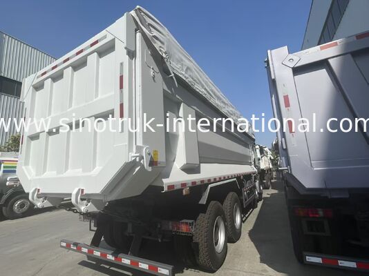 รถดัมพ์ HOWO-NX พร้อมเครื่องยนต์ Weichai 380HP ผ้าใบกันน้ำไฟฟ้า และกล่องสินค้าเหล็กแมงกานีสสำหรับงานหนัก