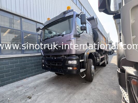 SINOTRUK HOWO TX รุ่น 371HP LHD ห้องเก็บของ 6X4 พร้อมไฟเตือน U สีเทา