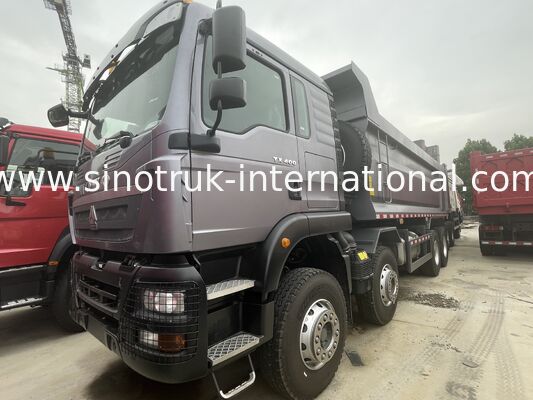 รถกระบะกระบะหนัก HOWO TX 8X4 400HP คันหลังคู่ 16T คันหลังคู่ 9.5T สีเทา