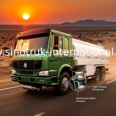 SINOTRUK HOWO 16-20CBM รถบรรทุกน้ํามัน 6X4 LHD 290HP รถบรรทุกน้ํามัน Euro2