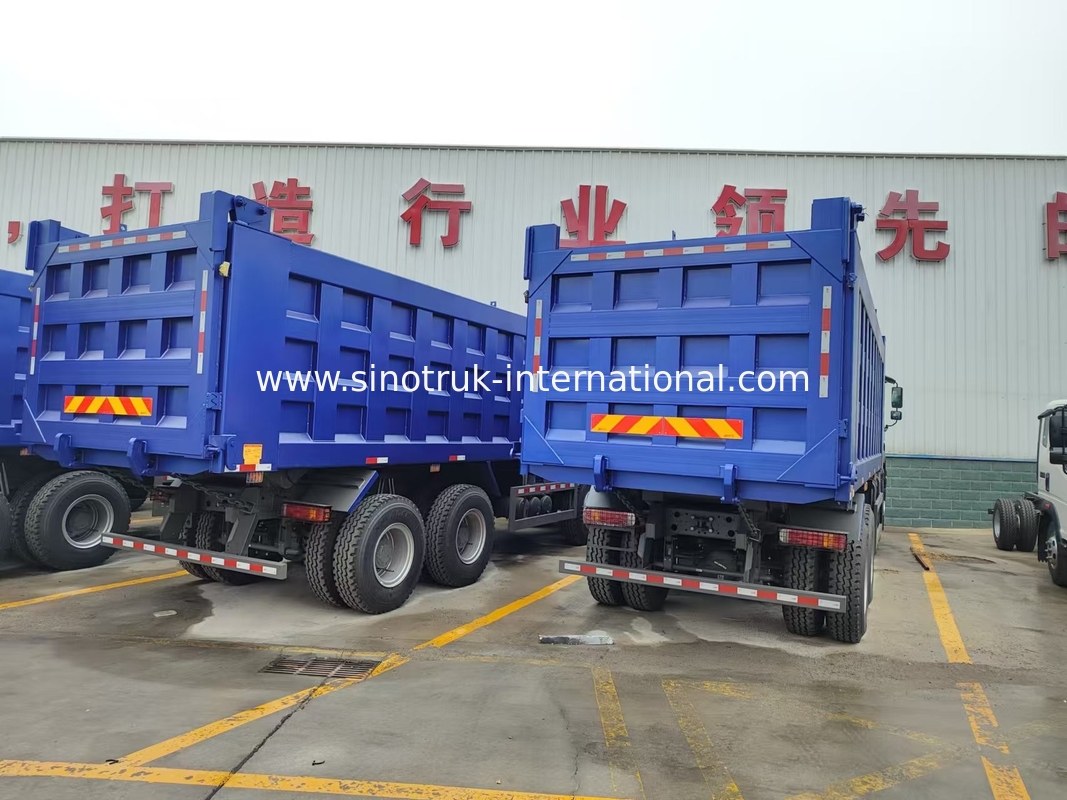 8X4 Blue Tipper Dump Truck 380hp 12ล้อ ขาว H77L ZZ3317V3567B1 U ประเภท