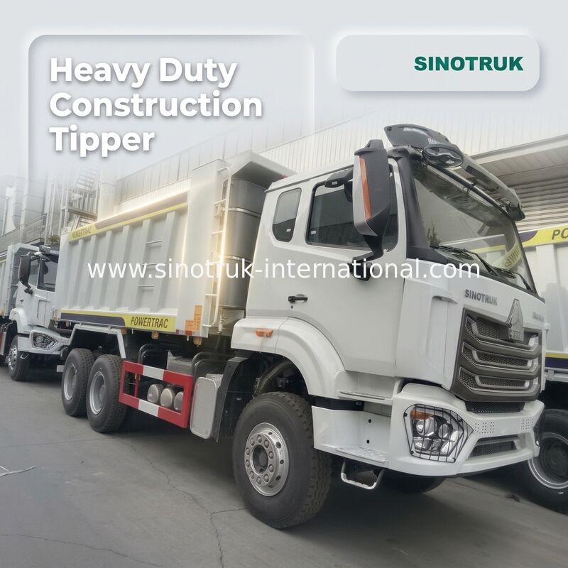 30-40 ตัน RHD 10 ล้อ หมุนรถบรรทุก SINOTRUK Haohan สําหรับการก่อสร้าง ขาว