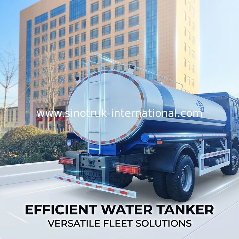 SINOTRUK HOWO 4x2 300HP แชสซี่สีน้ําเงิน 10m3 กระถางน้ํา