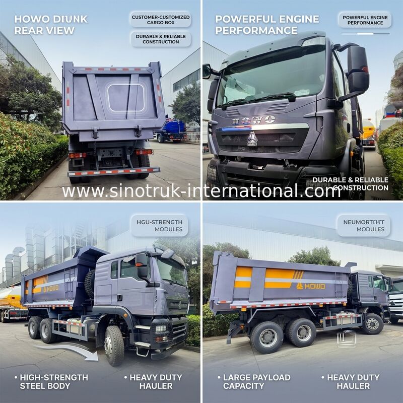 รถดัมพ์ SINOTRUK Heavy Duty Hauler TX พร้อมเครื่องยนต์ 380 แรงม้า, บรรทุกได้ 30-40 ตัน และระบบยกกลาง