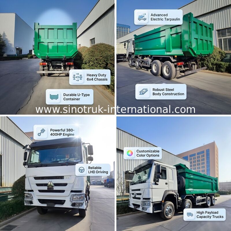 รถดั้มพ์บรรทุกหนัก 400 แรงม้า พร้อมความจุ U-Box 26 ลูกบาศก์เมตร