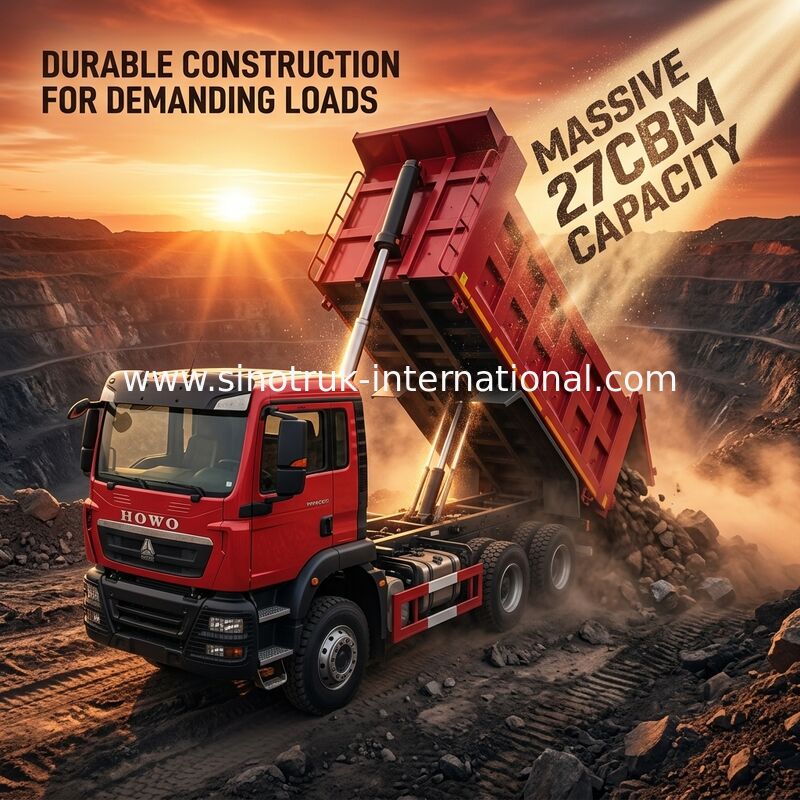 รถดั๊มพ์ SINOTRUK 6*4 สำหรับมาตรฐานการปล่อยมลพิษ Euro 2 และการขนส่งสำหรับงานหนัก