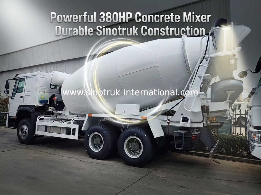 Sinotruk Howo คันผสมคอนกรีต 10CBM 6 X 4 ยูโร 2 380Hp การก่อสร้าง