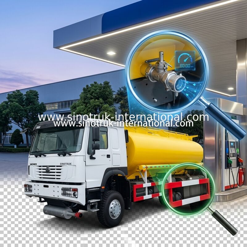 SINOTRUK HOWO 25CBM รถบรรทุกถังน้ํามัน 10ล้อ 400hp 6 × 6 ช่องหลายช่อง