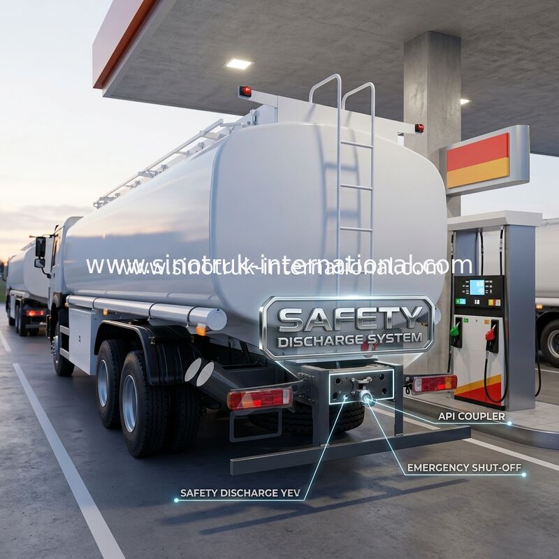 Sinotruk Howo 25CBM รถบรรทุกถังน้ำมัน 10 ล้อ 400 แรงม้า 6 × 4 หลายช่อง