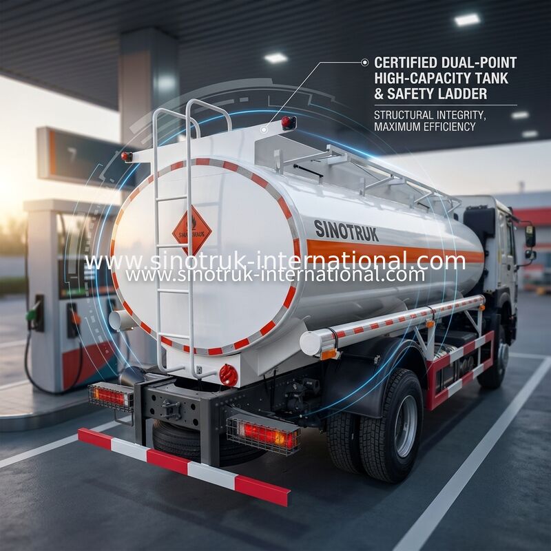 Sinotruk Howo 10-20CBM รถบรรทุกถังน้ำมัน 4 X 2 Lhd Euro 2 290 Hp