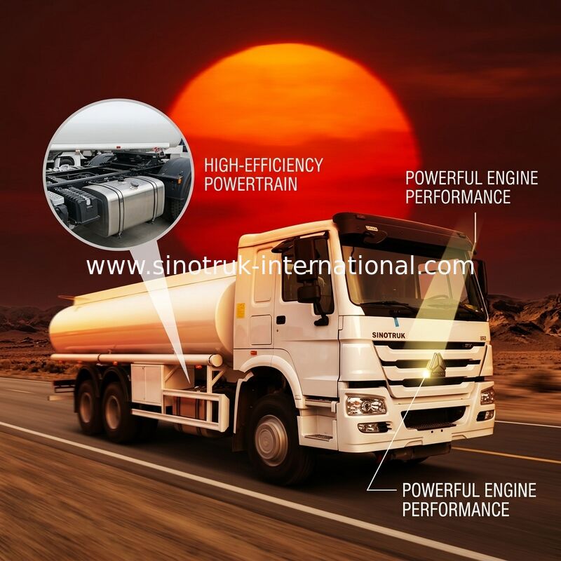 SINOTRUK HOWO Fuel Tank Truck 20 Tons , 6X4 LHD Euro2 290HP Mobile Fuel Trucks