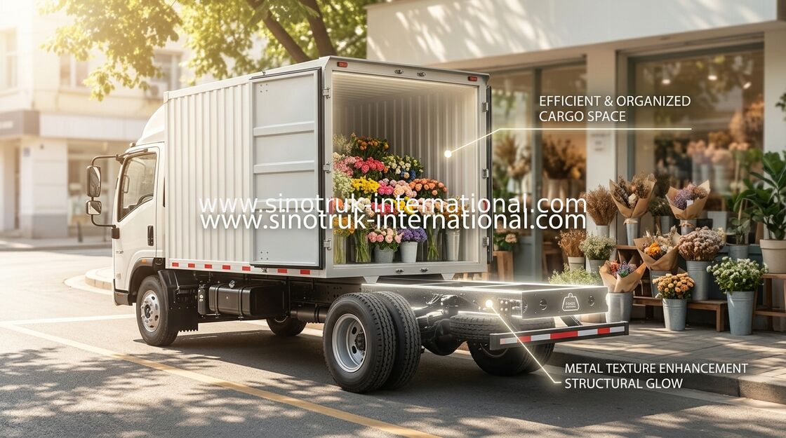 HOWO สินค้าเล็ก ขนส่งรถกระบะเบา 2 ที่นั่ง 1 ที่นั่ง พร้อม A / C Chassis LHD