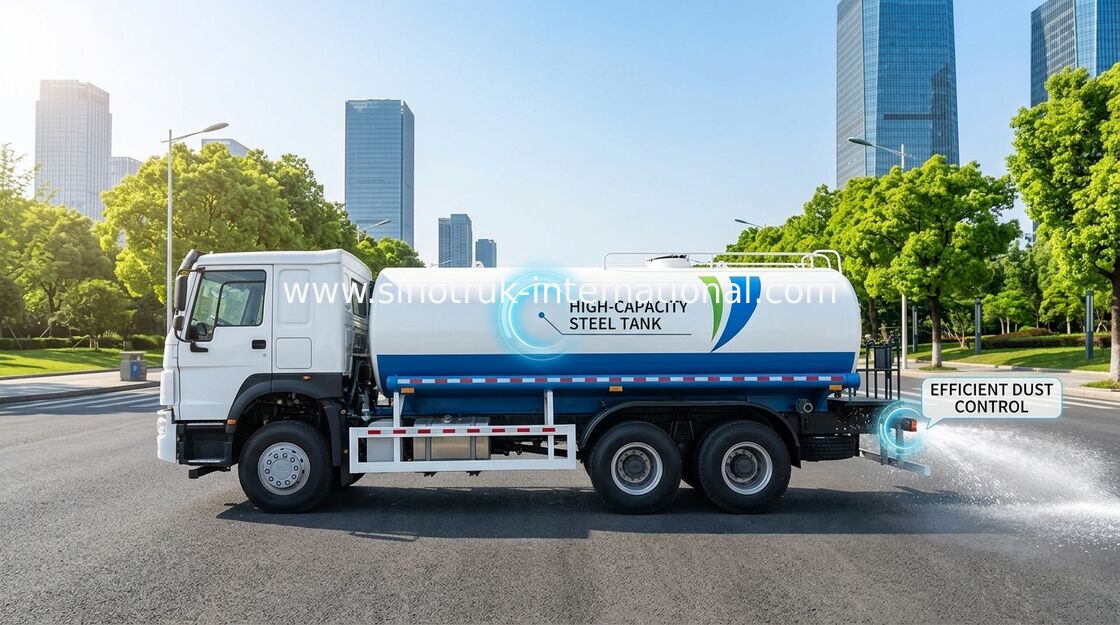 SINOTRUK HOWO รถบรรทุกถังน้ํากระจายน้ํา 10-25CBM 6 X 4 ยูโร 2 400HP
