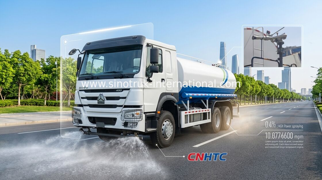 HOWO 6*4 ขับรถ 400HP 18m3 รถกระบี่กระบี่น้ําขนาดใหญ่ (รถกระบี่น้ํา / เครื่องกระบี่น้ํา เหมาะสําหรับการกําจัดฝุ่นทางและการชลประทาน)