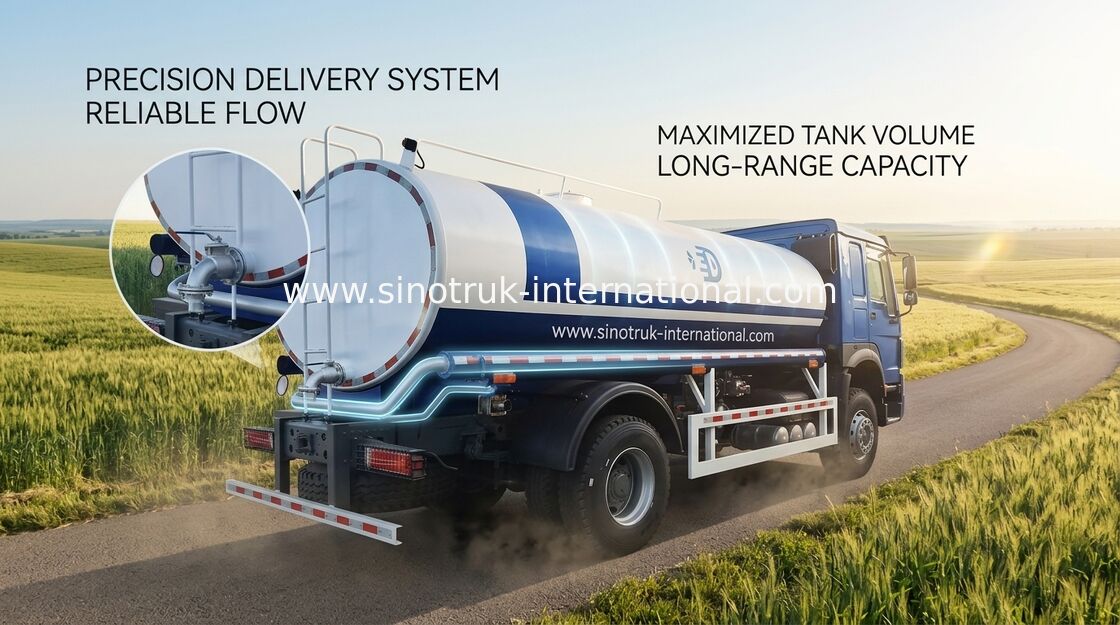HOWO SINOTRUK รถบรรทุกถังน้ํา 300HP