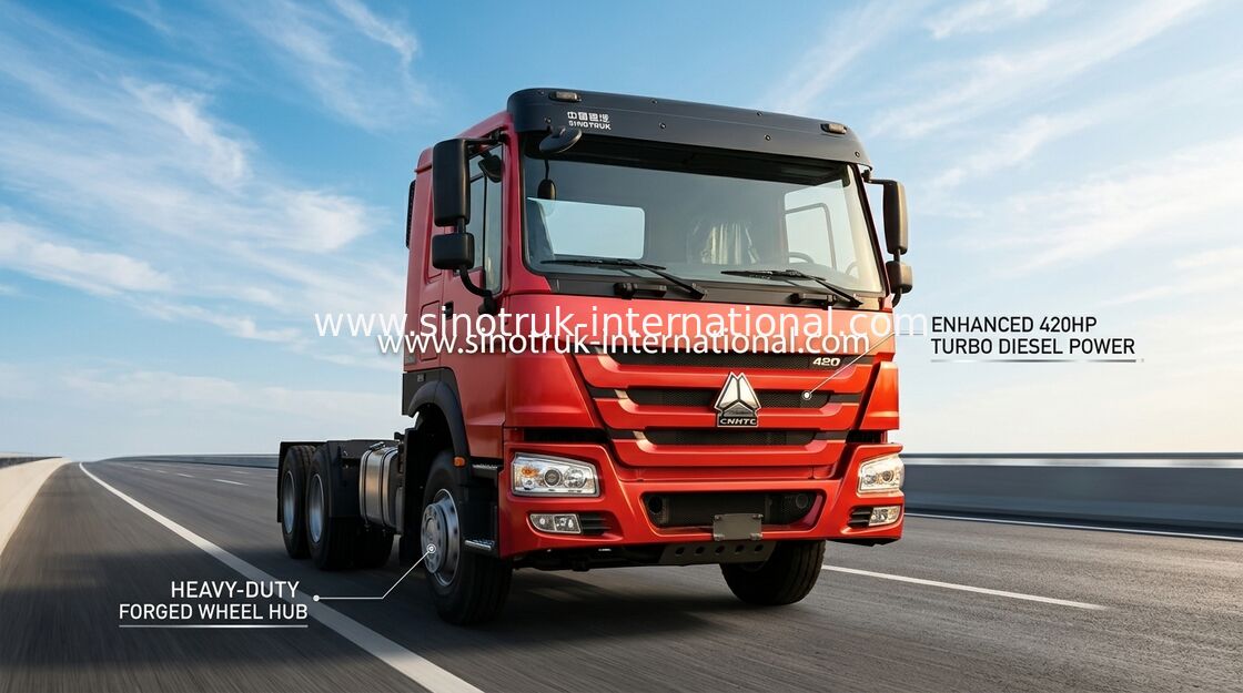 รถบรรทุกรถแทรกเตอร์ Sinotruk Howo ใหม่ล่าสุด 430Hp Lhd 10 ล้อ 6 × 4