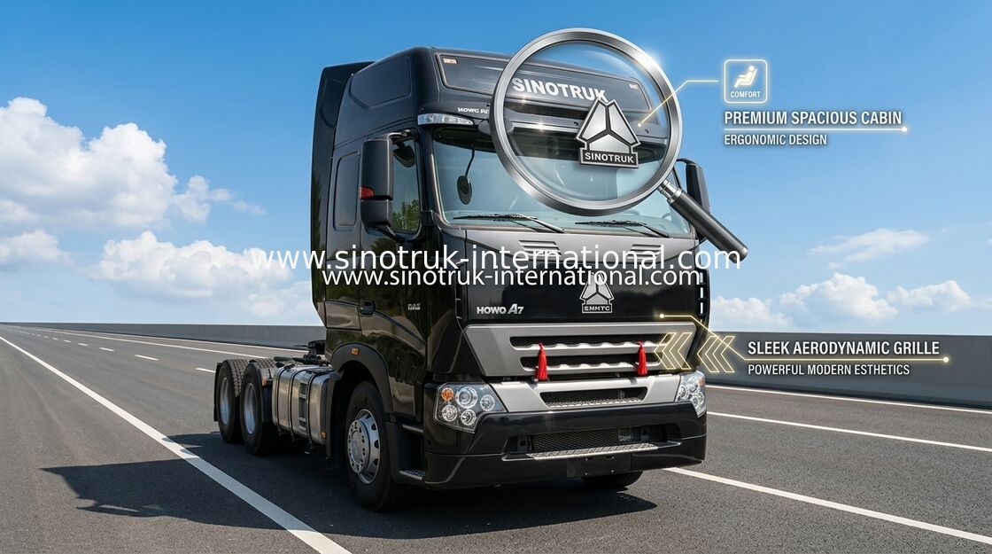 รถบรรทุกขนาดใหญ่ D12.38 / 380HP HOWO ได้รับการรับรองมาตรฐาน ISO