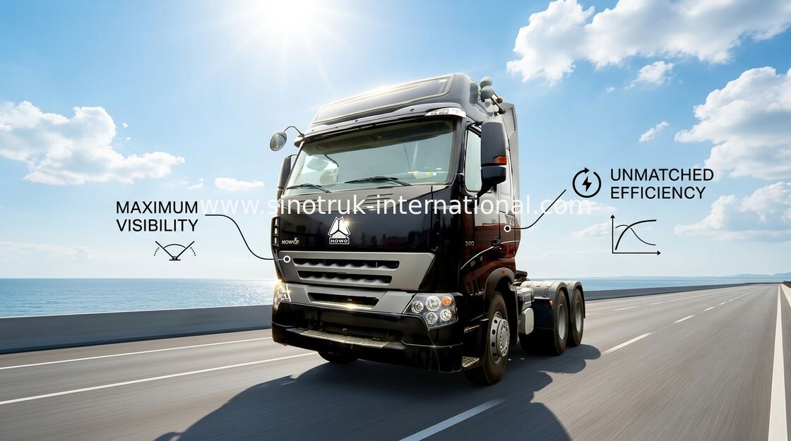 6X4 HOWO รถบรรทุกหนักรถบรรทุก, 4 จังหวะฉีดเชื้อเพลิงอิเล็กทรอนิกส์ดีเซลเครื่องยนต์รถแทรกเตอร์และรถบรรทุก