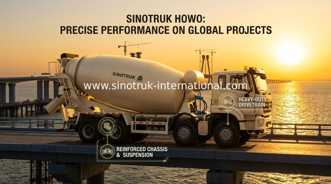 ใหม่ Howo รถโม่ผสมคอนกรีต 10-20CBM 8 X 4 Euro 2 380Hp Construction