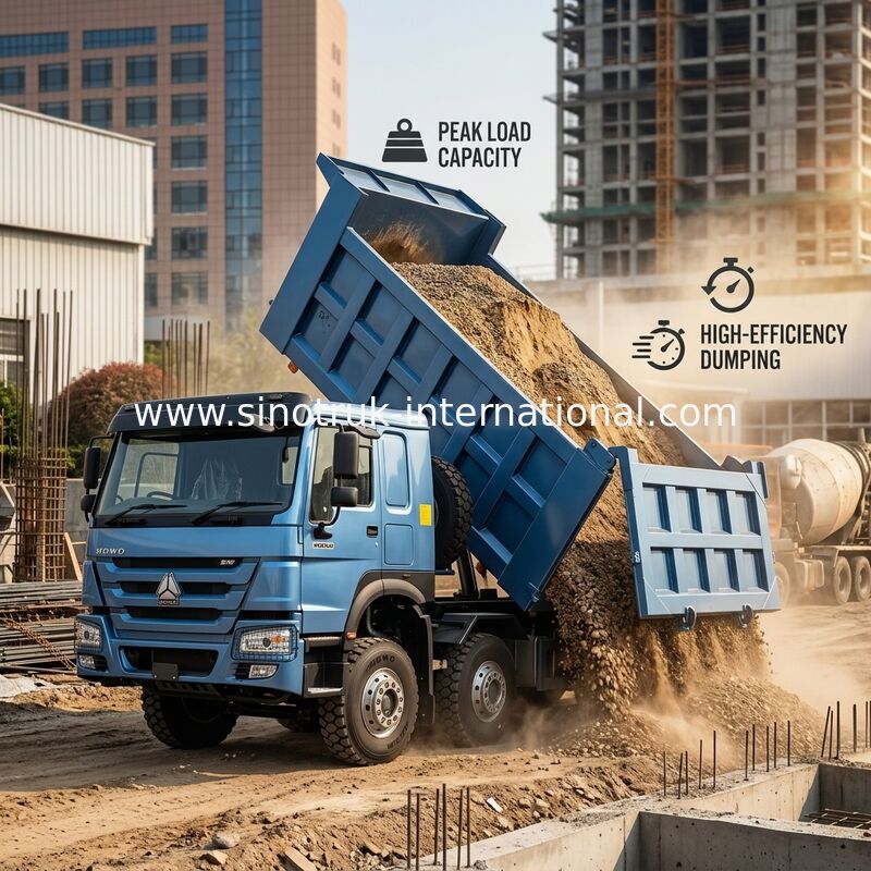 รถกระบะ SINOTRUK HOWO 380HP 12 ล้อ LHD 31 ตัน 20-30CBM ZZ3317N3567B1R