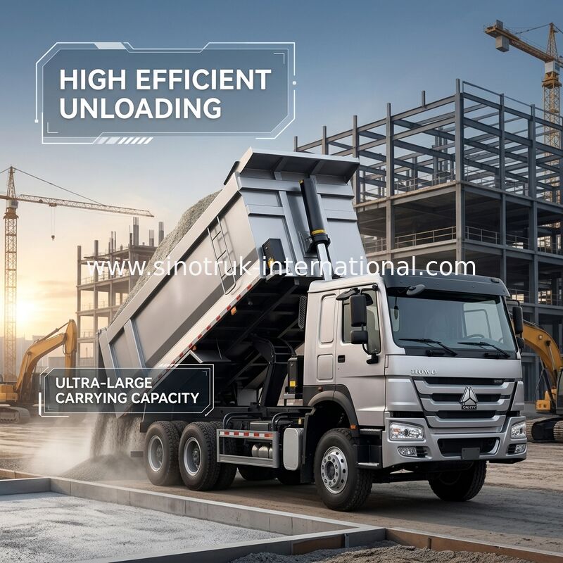 รถกระบะ SINOTRUK HOWO 400HP 12 ล้อ LHD 40 ตัน 30CBM ZZ3317V3567B1