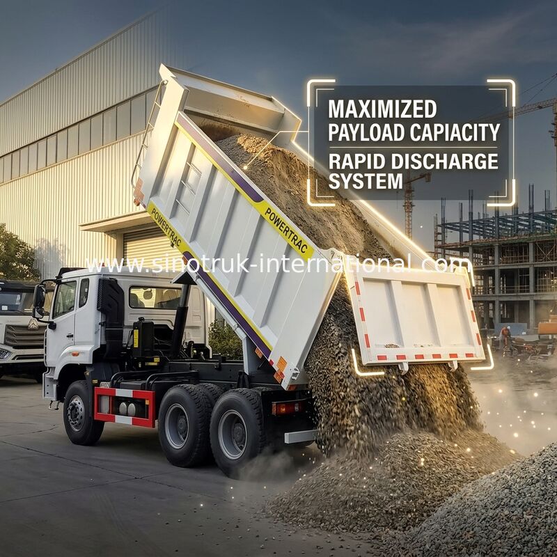 ซีโนทรูค โฮโว / โฮฮาน 6×4 รถกระบะกระบะ 10 ล้อ รถบรรทุกทรงสี่เหลี่ยม 20CBM สีขาว