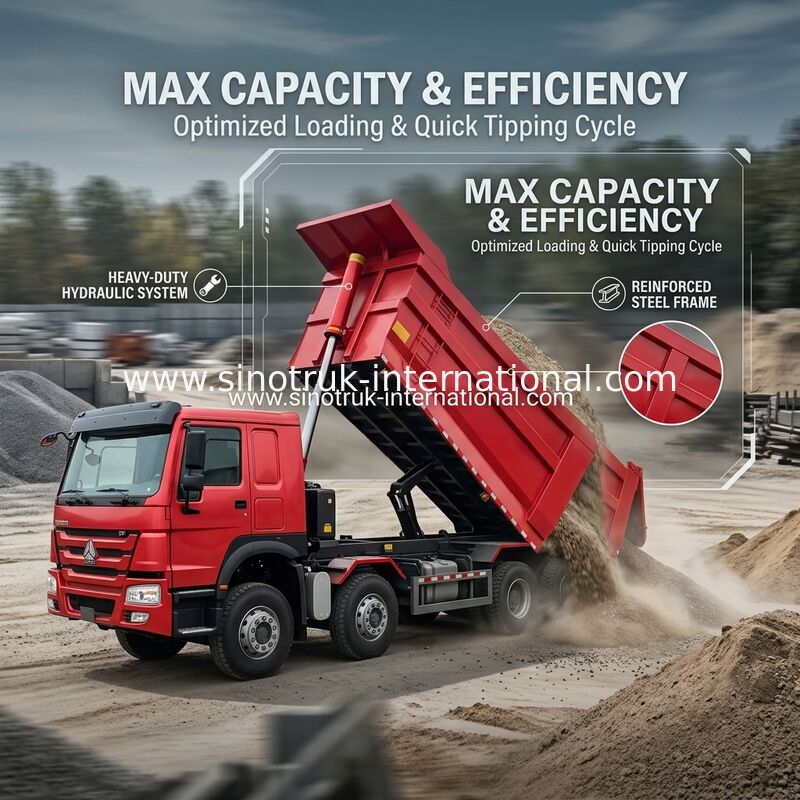รถบรรทุกถังถัง SINOTRUK HOWO A7 8X4 สําหรับการก่อสร้าง ZZ3317V3567B1