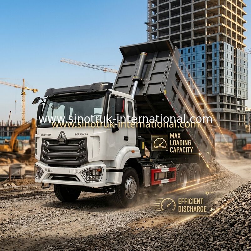 SINOTRUK HOHAN โฮว ทิมเปอร์ ดัมป์ทรัค ชาซี เวียชไชย เครื่องยนต์ 6 × 4 LHD ZZ3257V384JB1 แบบ