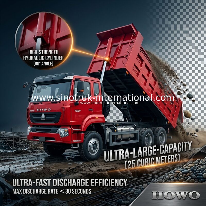 SINOTRUK HOHAN New Howo 6X4 RHD 10 ล้อ พร้อมผ้าใบเสริมเหล็ก ประตูหลังแข็ง การขนส่งที่ประสิทธิภาพ