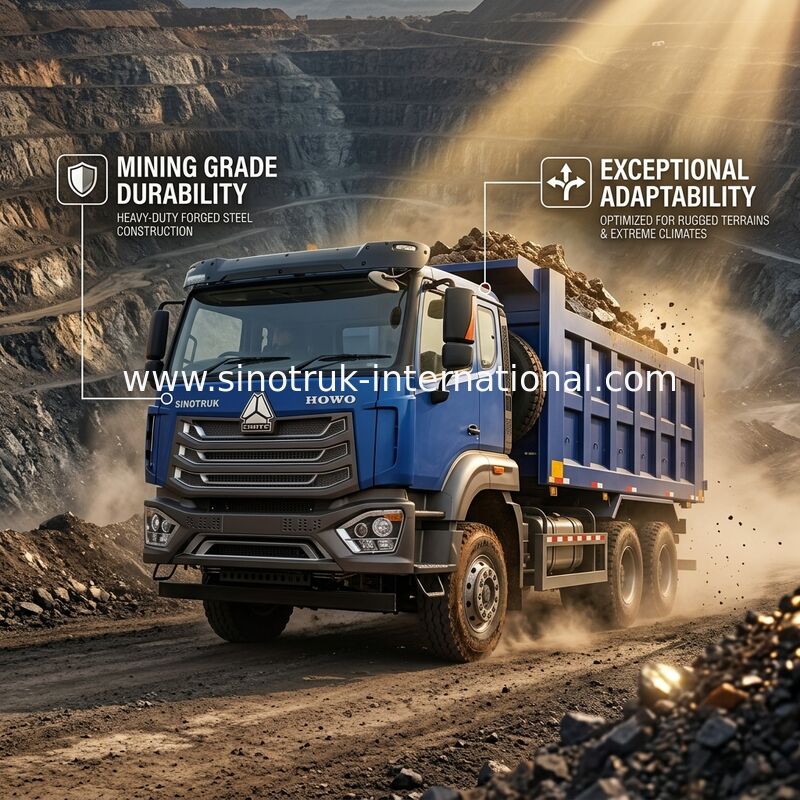 รถกระบะ SINOTRUK HOHAN 371HP 10 ล้อ LHD 40 ตัน 20-30CBM ZZ3317N356JB1