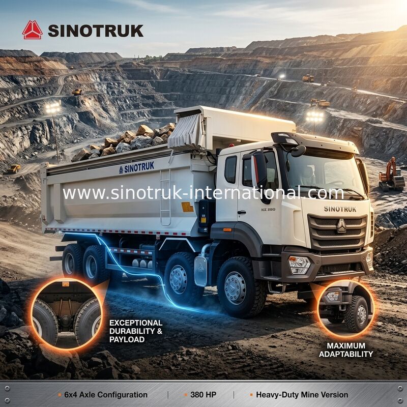 Sinotruk Hohan รถบรรทุกถังถังถังใหม่ HOWO N7 6 × 4 10 ล้อ 380Hp RHD U แบบอัตโนมัติ