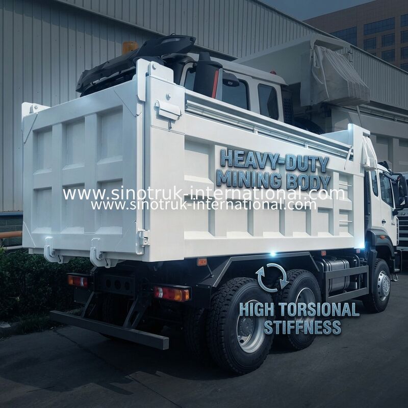 ซินอทรูค ทิมเปอร์ดัมป์ทรัค รุ่นใหม่ 6 × 4 Nx 20CBM สีขาว