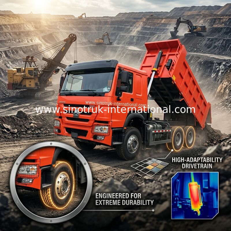 ซีโนทรูค โฮโว เทปเปอร์ดัมป์ทรัค วีชาย 380 แฮป 10 ล้อ 6 × 4 Lhd 20CBM