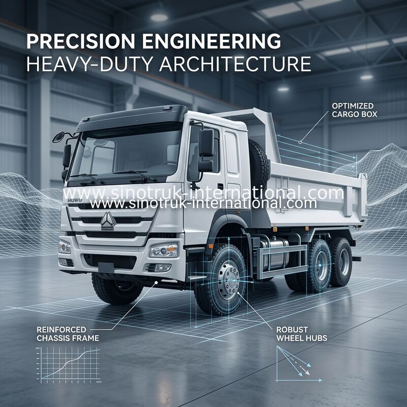 SINOTRUK HOWO 6x4 400HP U Type รถดัมพ์สีขาวสำหรับการขุดโดยใช้ RHD