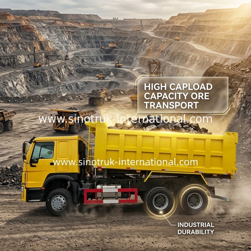SINOTRUK HOWO รถดัมพ์ LHD 6 × 4 400HP 20CBM