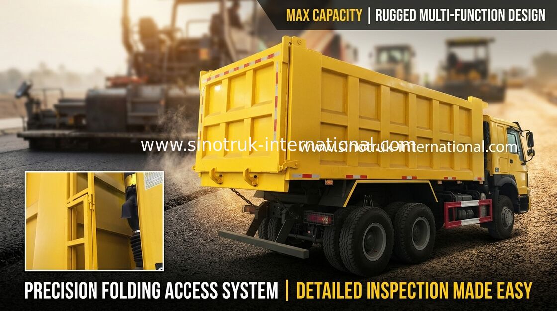 HOWO Euro 2 6x4 Sinotruk Dump Truck / Dump Truck ขนาดใหญ่ 30-40 ตัน
