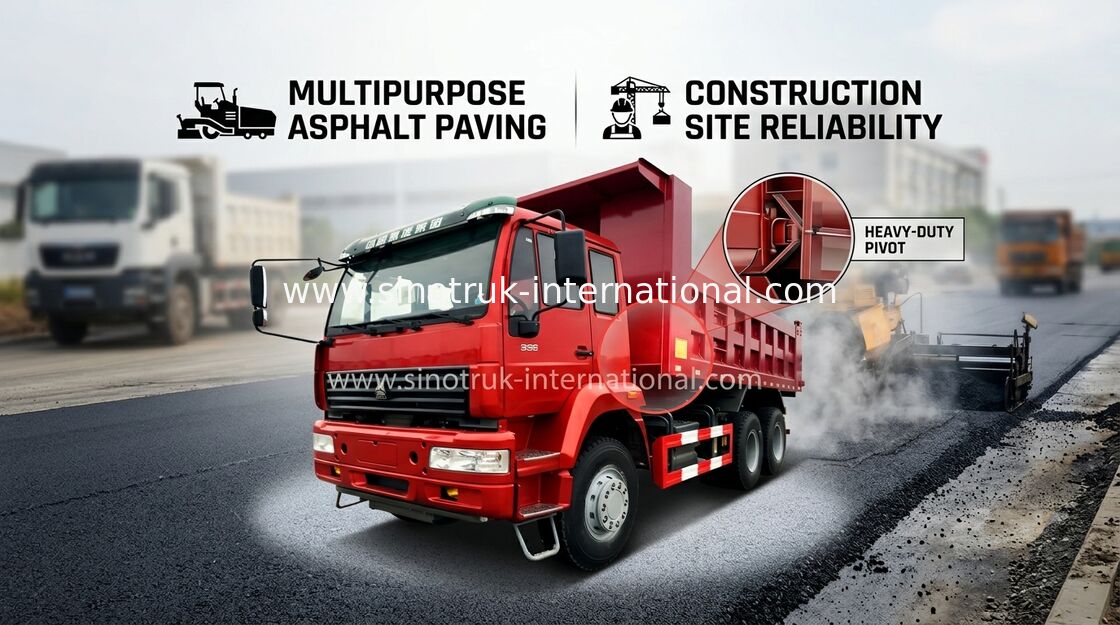 Medium Length LHD 6X4 Tipper Dump Truck SINOTRUK Golden Prince 290HP For Mining