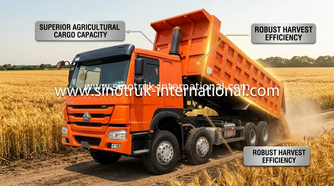 รถดัมพ์ SINOTRUK HOWO 371HP 12 ล้อ LHD 31 ตัน 20-30CBM ZZ3317N3567W
