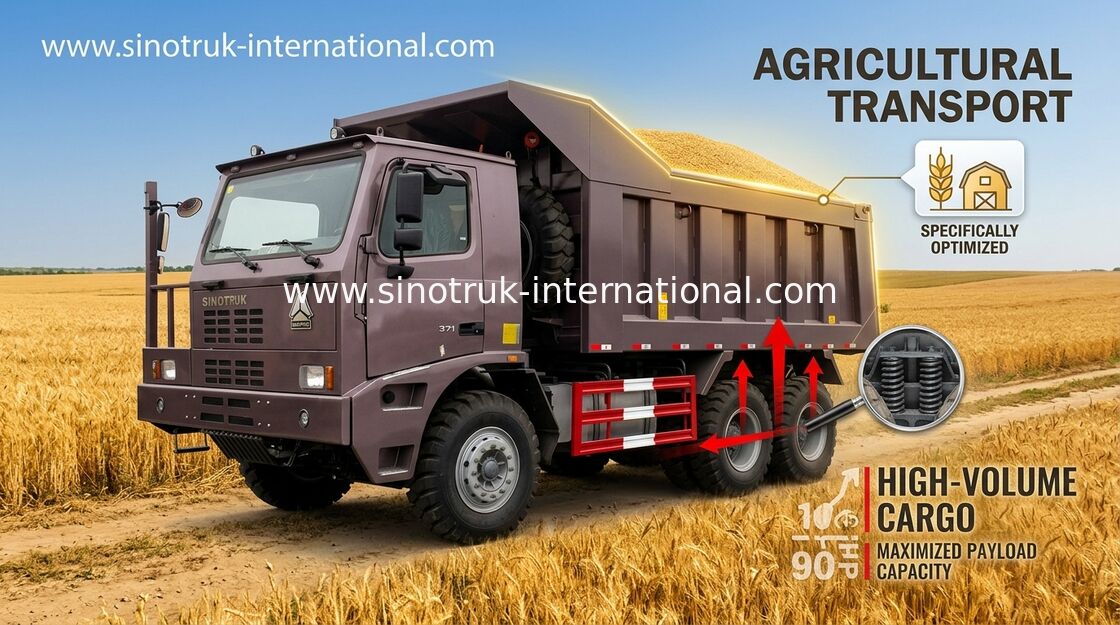 HOWO รถบรรทุกดิน / 70 T SINOTRUK HOWO รถบรรทุกดินสำหรับการทำเหมือง ZZ5707V3840CJ