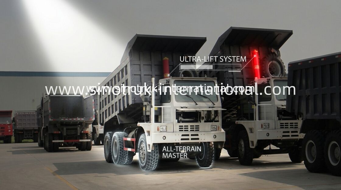 ความแข็งแกร่งสูง Cargo Body LHD 6X4 รถเทรลเลอร์ 10 ล้อที่มีกำลังการผลิต 70 ตัน