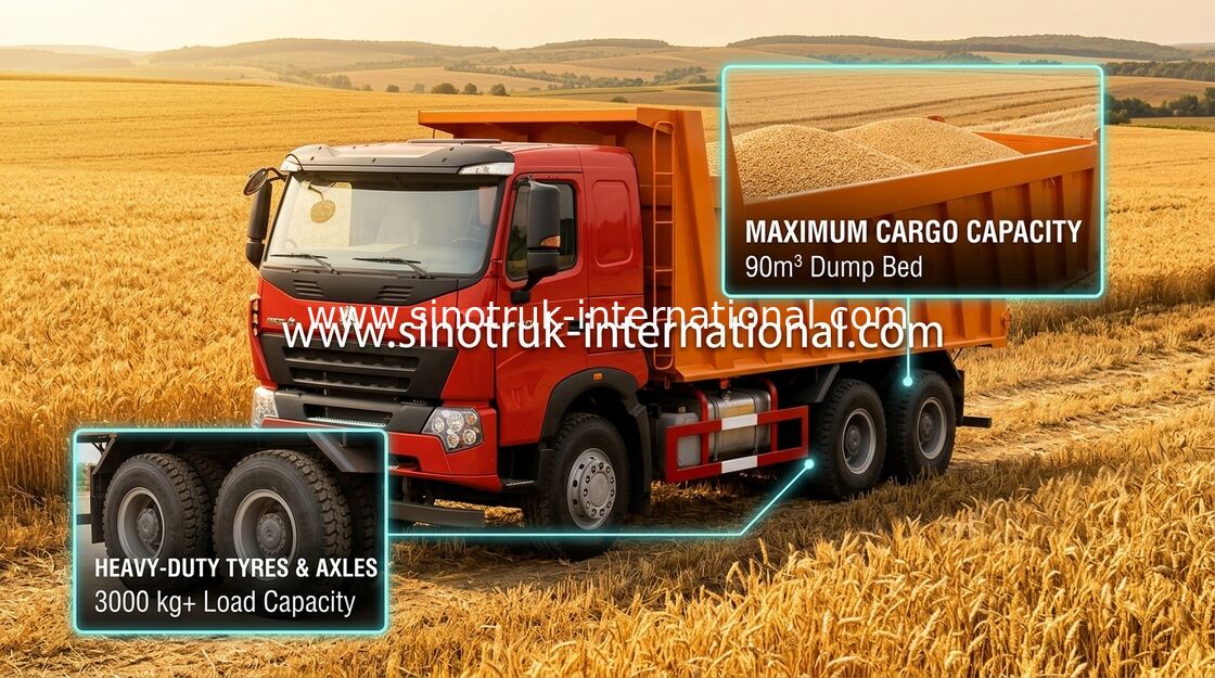 รถดัมพ์ SINOTRUK HOWO A7 336HP สำหรับอุตสาหกรรมเหมืองแร่ ZZ3257N3847N1