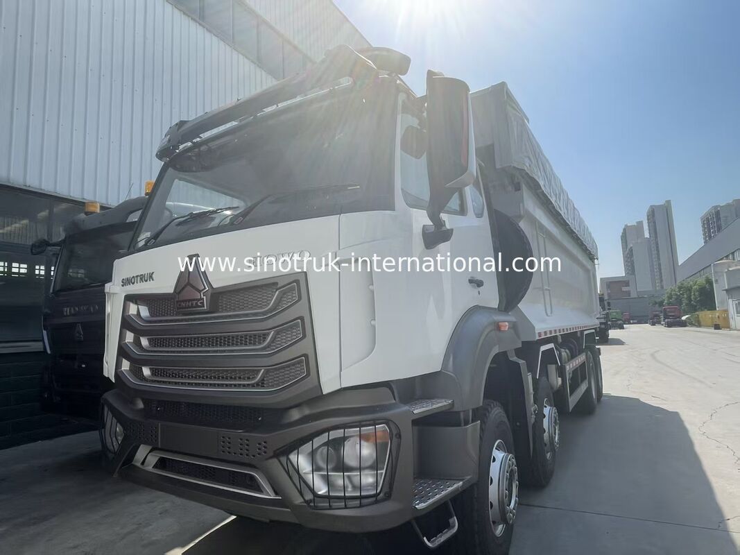 รถดัมพ์ HOWO-NX พร้อมเครื่องยนต์ Weichai 380HP ผ้าใบกันน้ำไฟฟ้า และกล่องสินค้าเหล็กแมงกานีสสำหรับงานหนัก