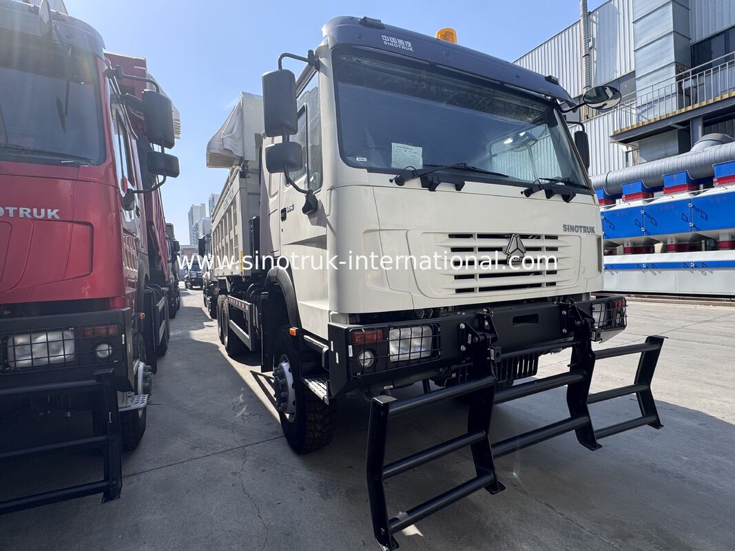 SINOTRUK HOWO โฮสต์เฟส คาบ 380HP LHD ทิมเปอร์ดัมป์ทรัค